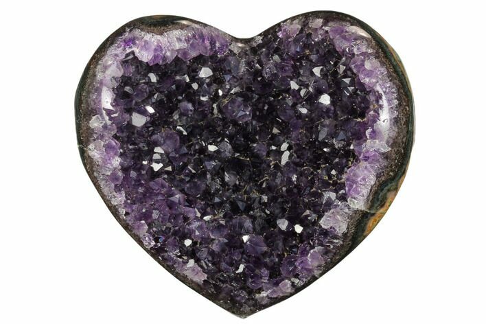 Dark Purple Amethyst Heart - Uruguay #173236